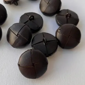 Brown Leather Buttons