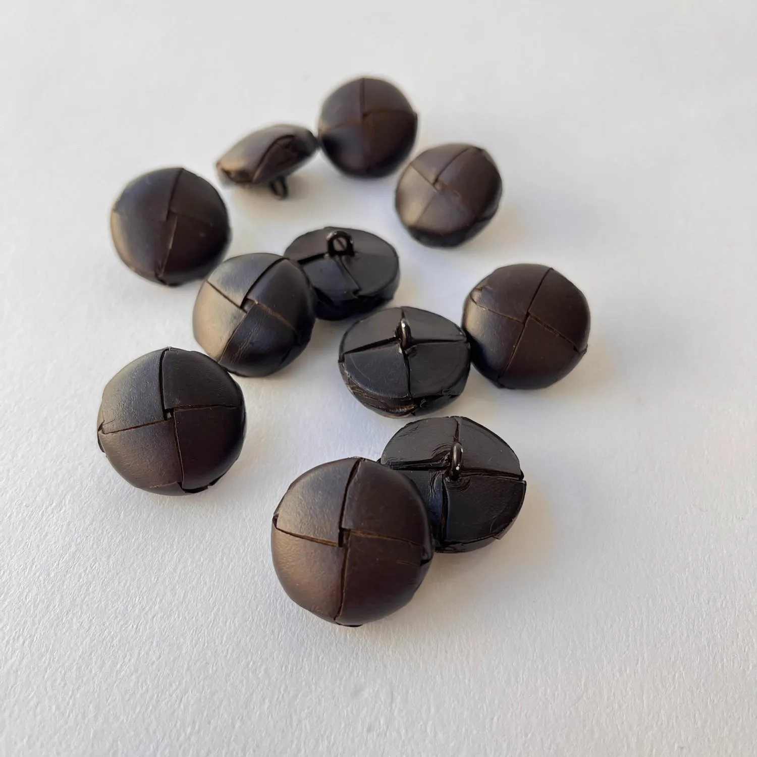 Brown Leather Buttons