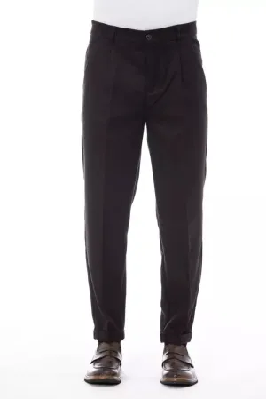 Brown Wool Men Pants