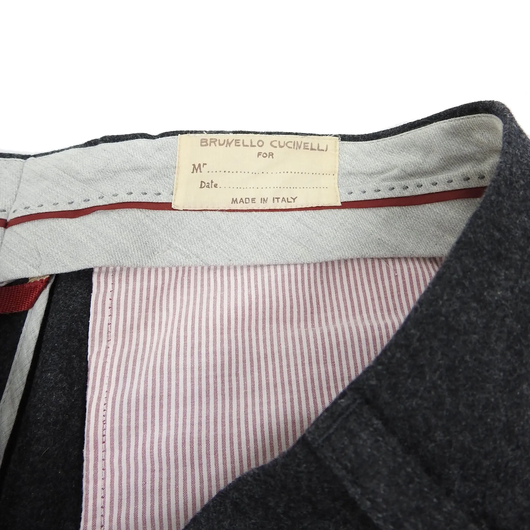Brunello Cucinelli Grey Wool Pants Size 52