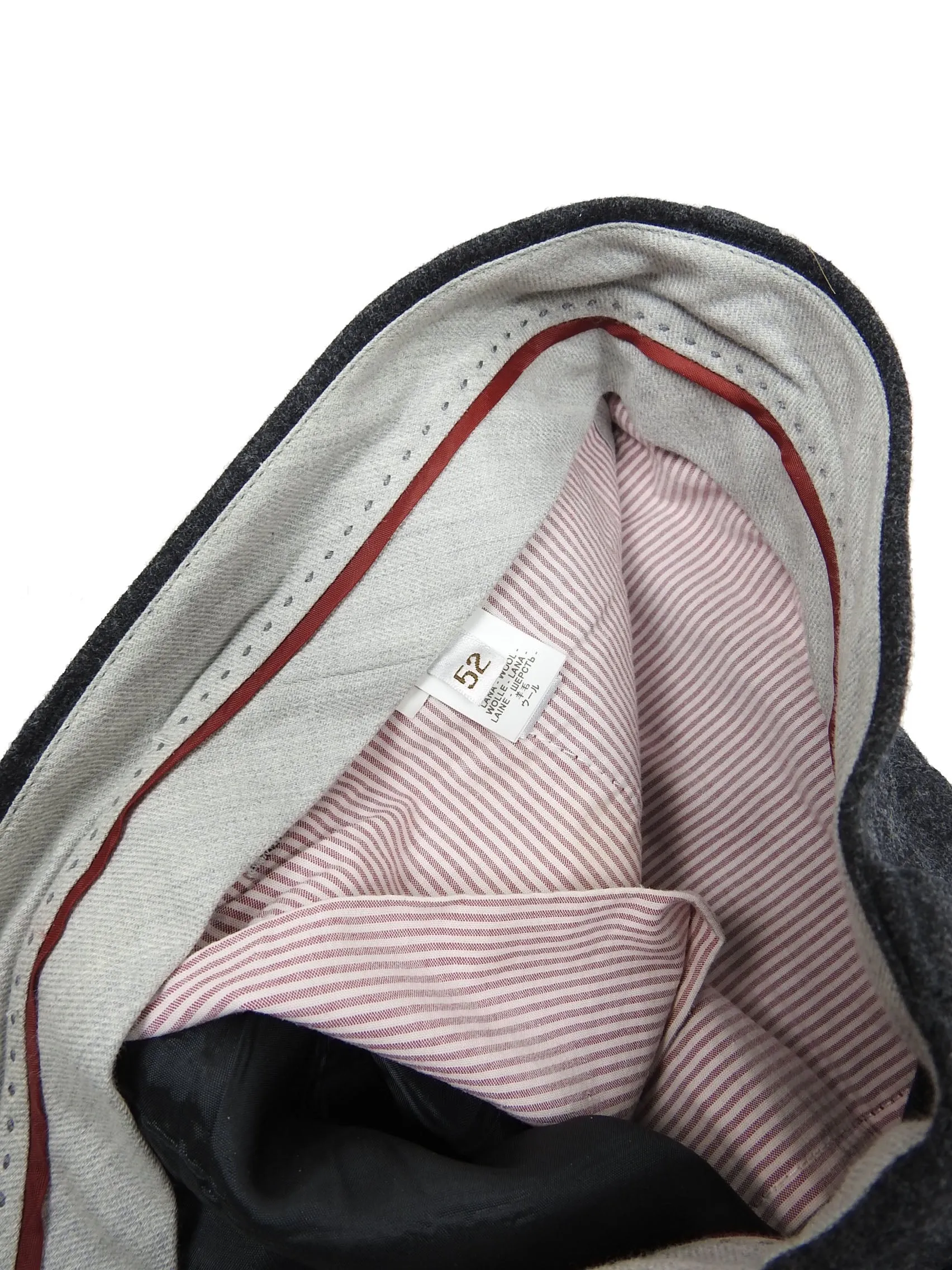 Brunello Cucinelli Grey Wool Pants Size 52