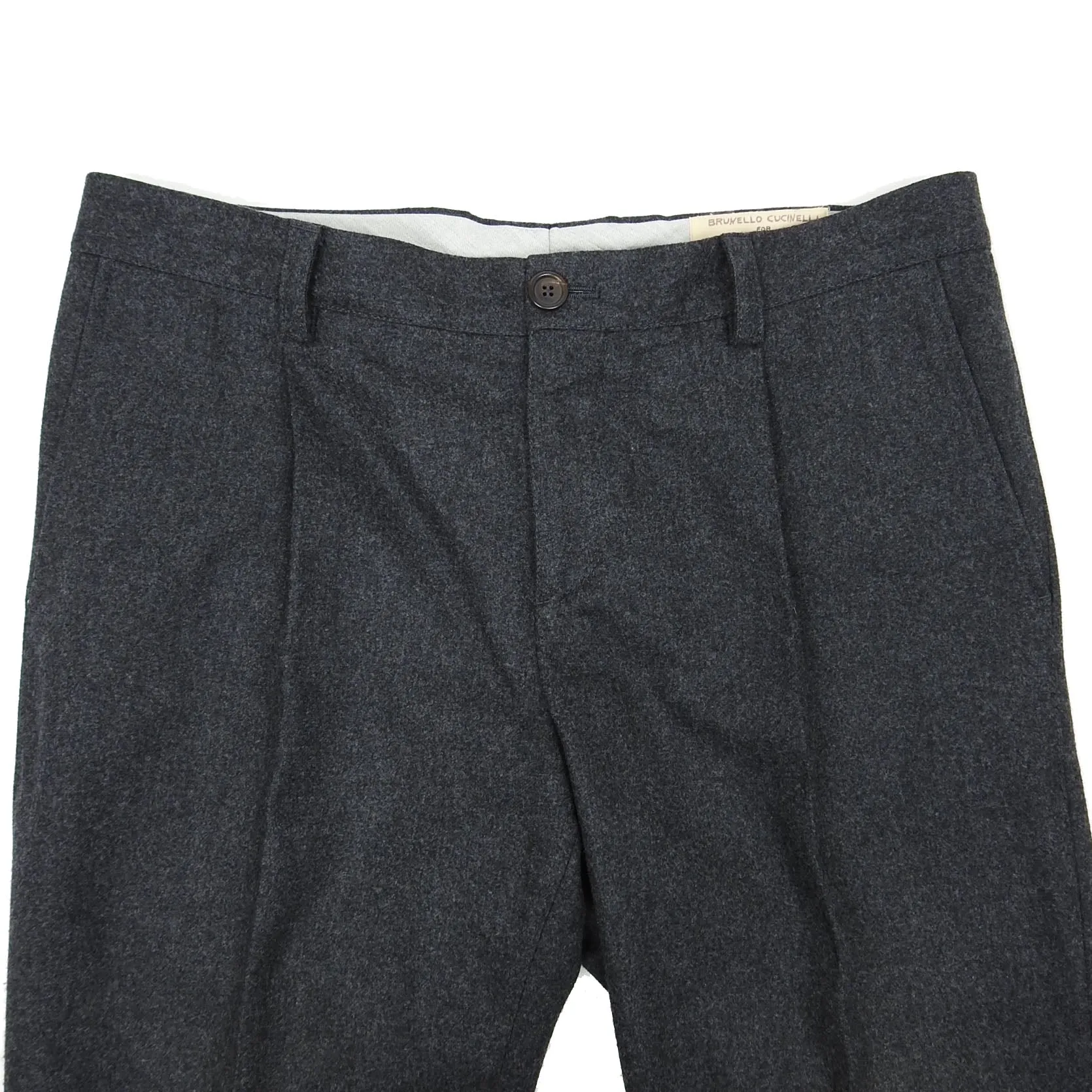 Brunello Cucinelli Grey Wool Pants Size 52