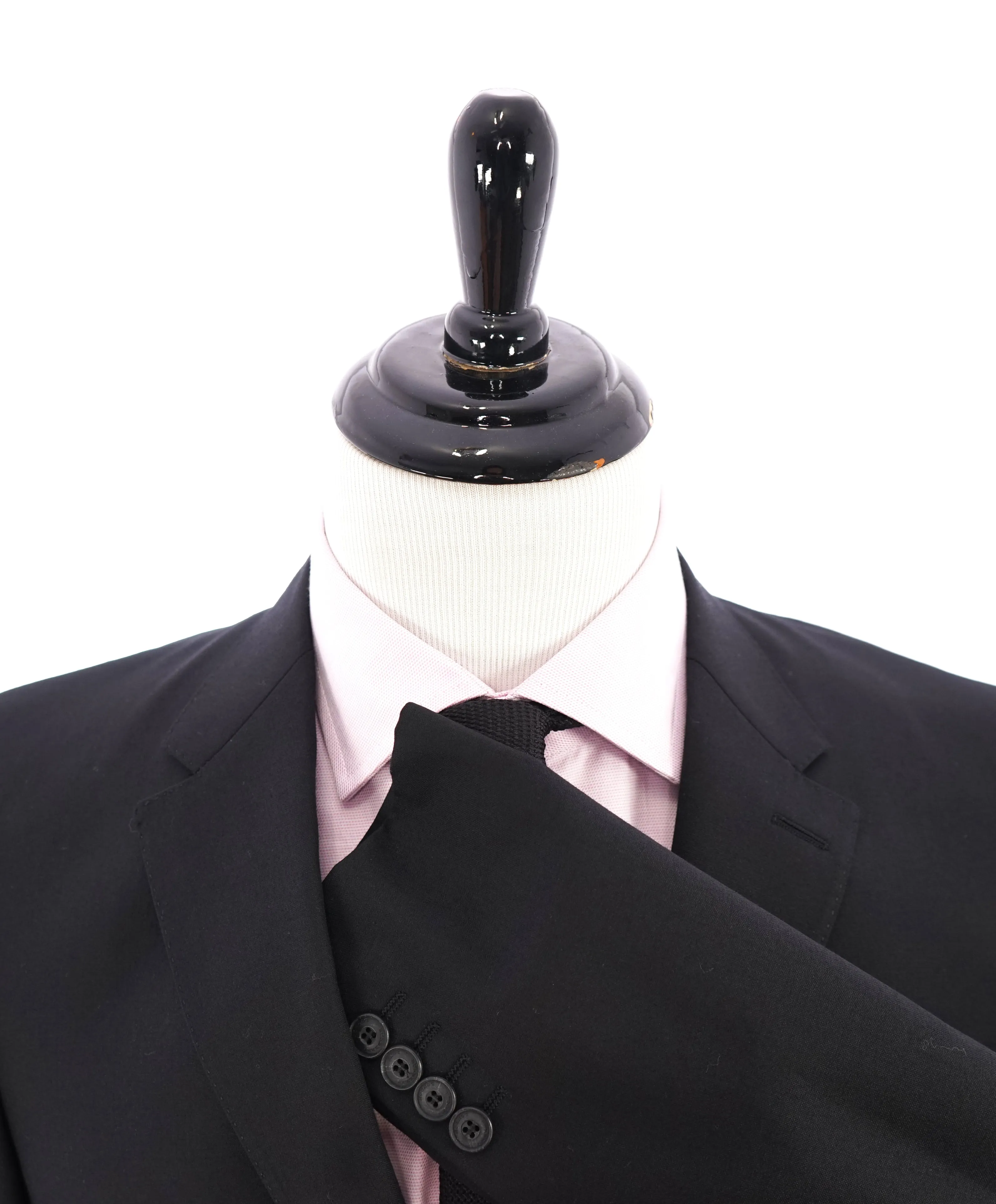 BURBERRY LONDON - Made In Italy Wool Black "STIRLING" LOGO Suit - 44R
