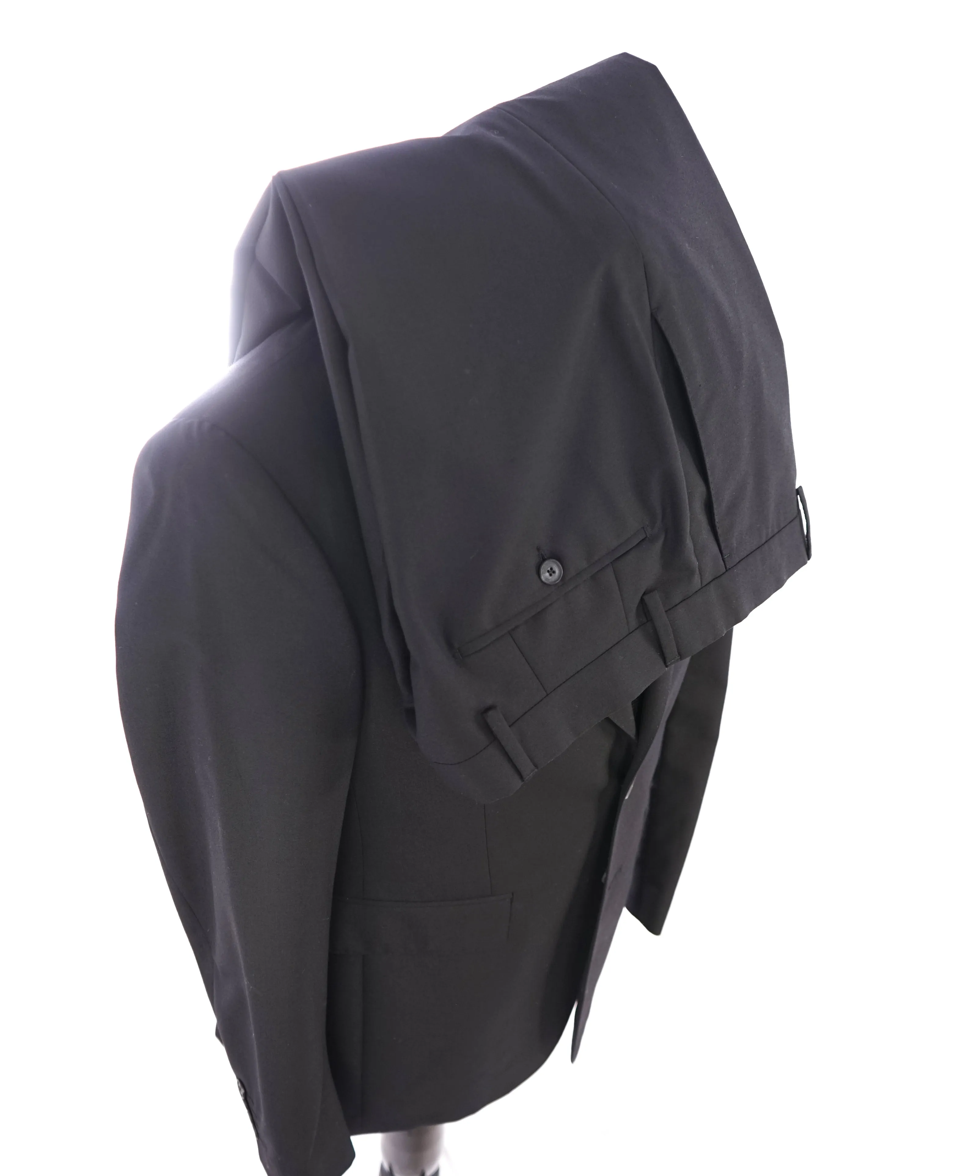 BURBERRY LONDON - Made In Italy Wool Black "STIRLING" LOGO Suit - 44R