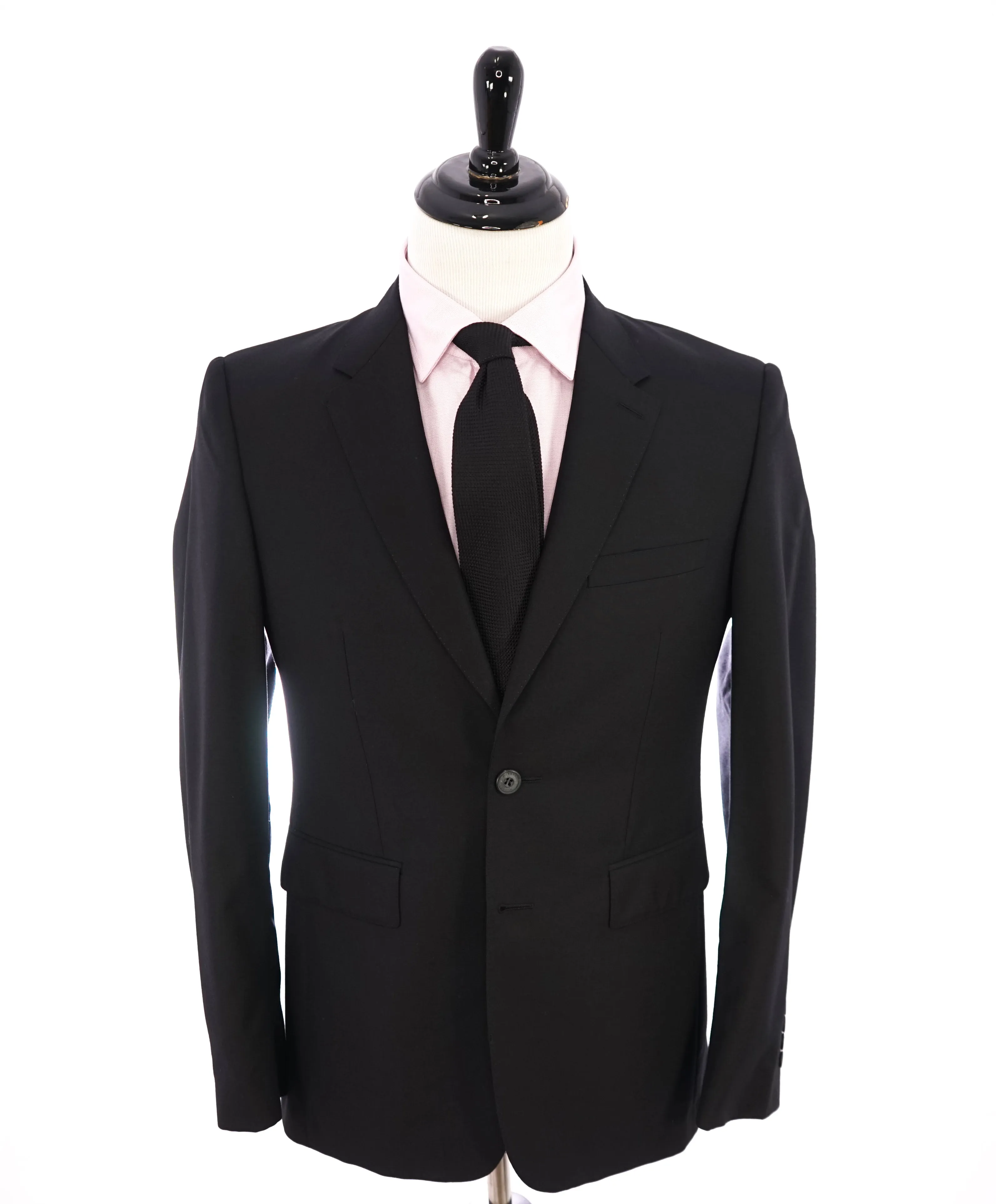 BURBERRY LONDON - Made In Italy Wool Black "STIRLING" LOGO Suit - 44R