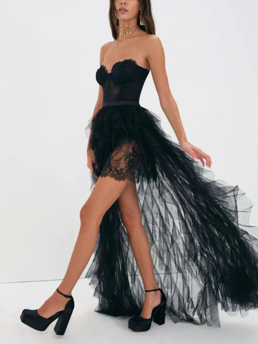 Bustier Gown in Black