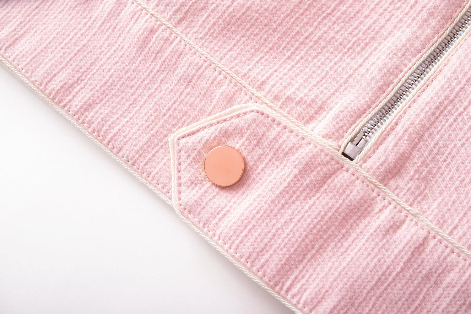 Button-up Hem Mixed Tweed Jacket