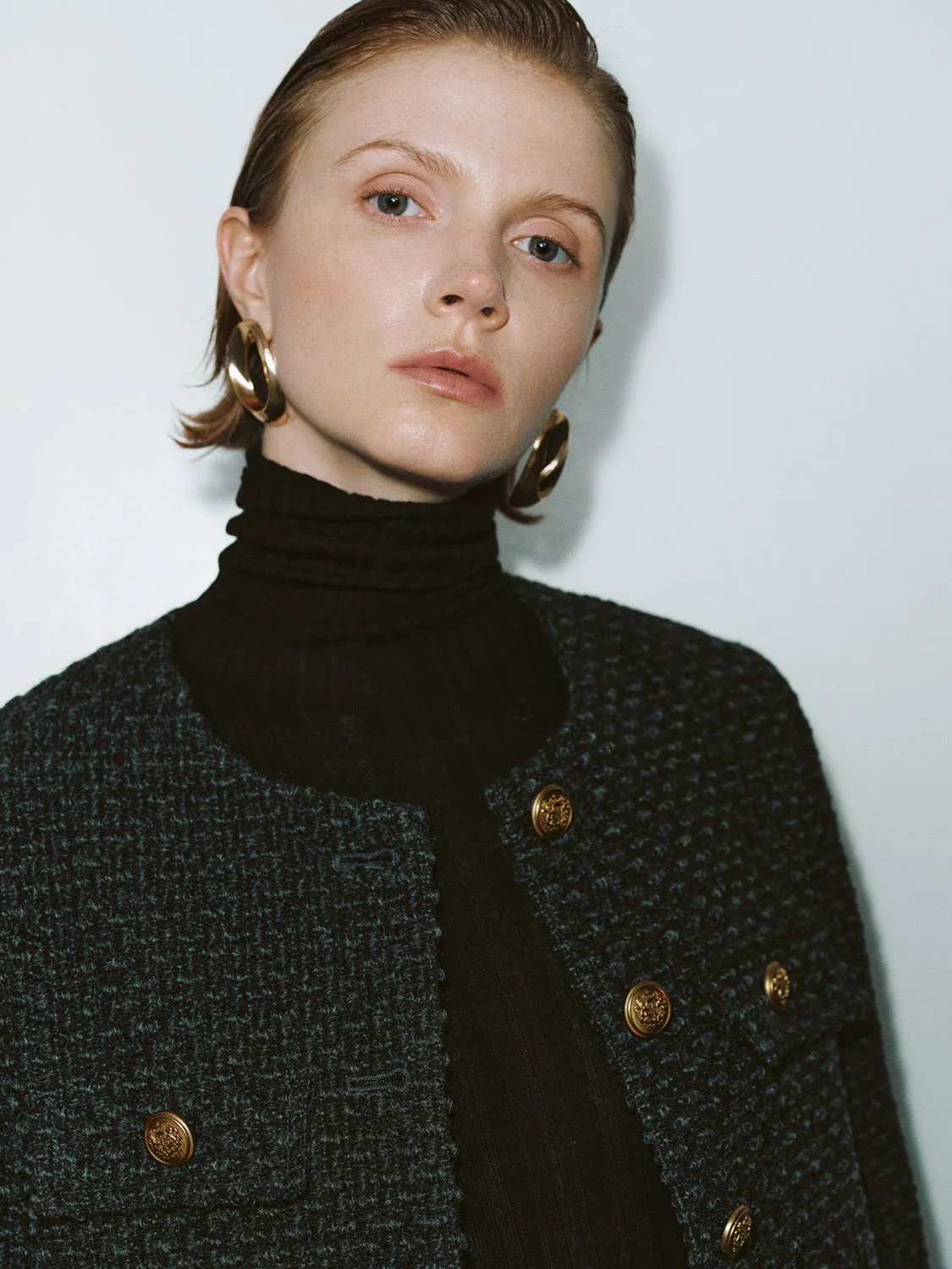 Button Up Tweed Jackets