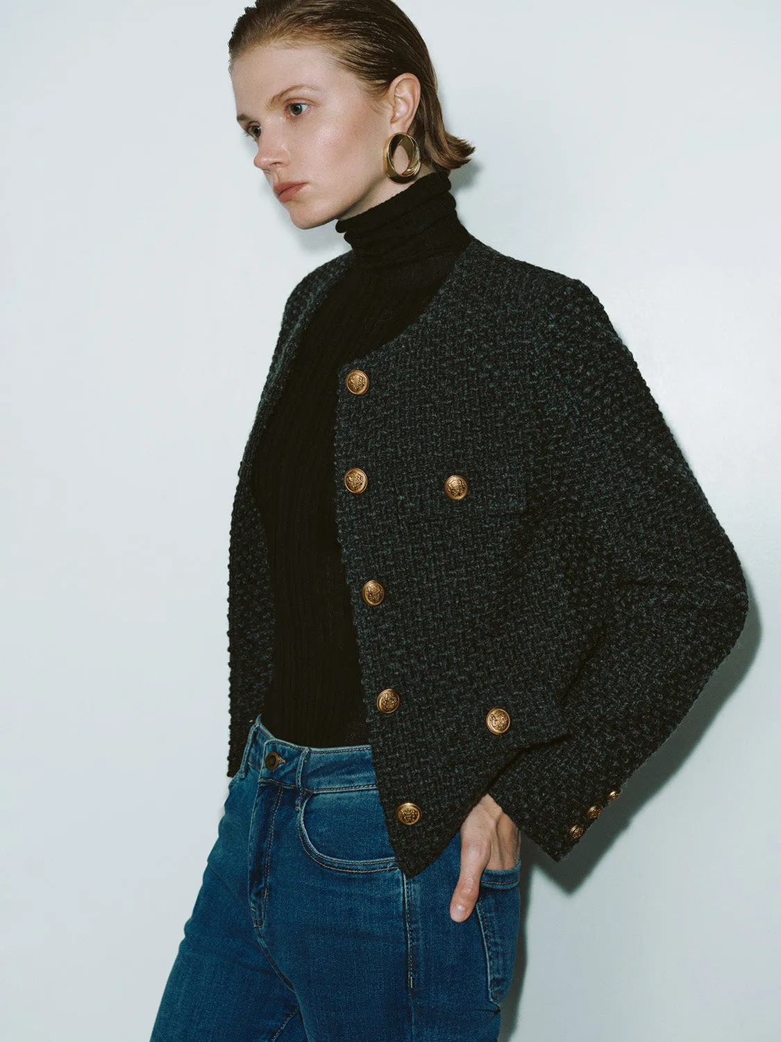Button Up Tweed Jackets