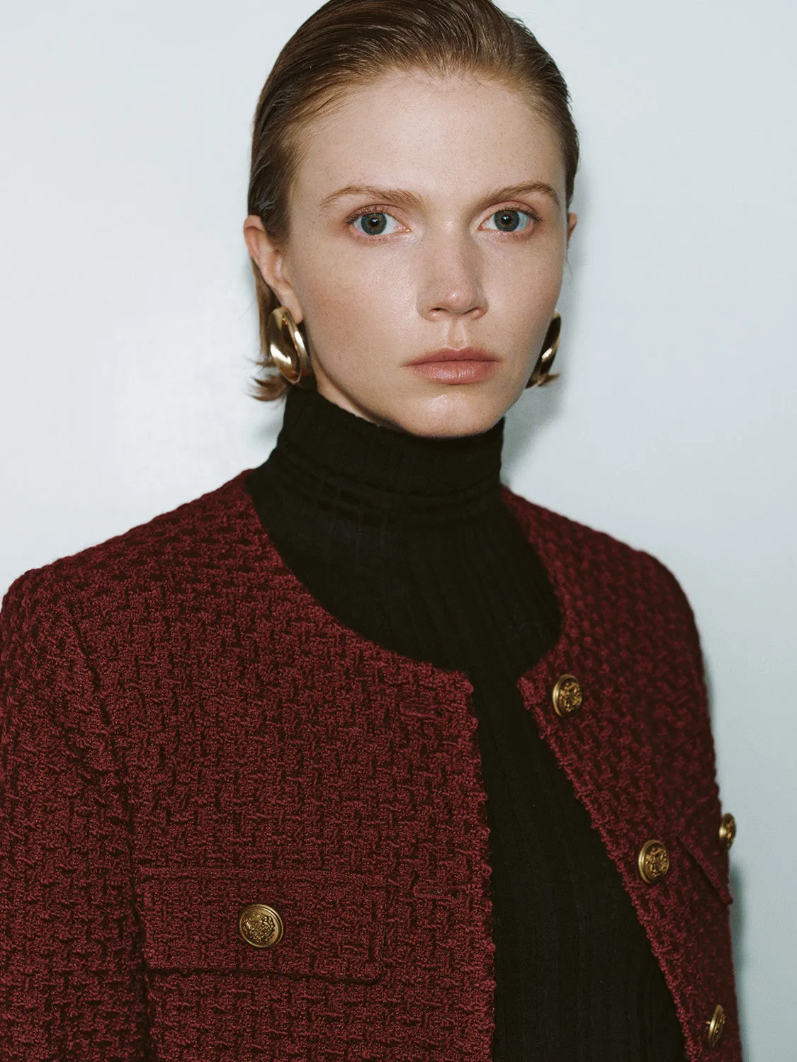 Button Up Tweed Jackets