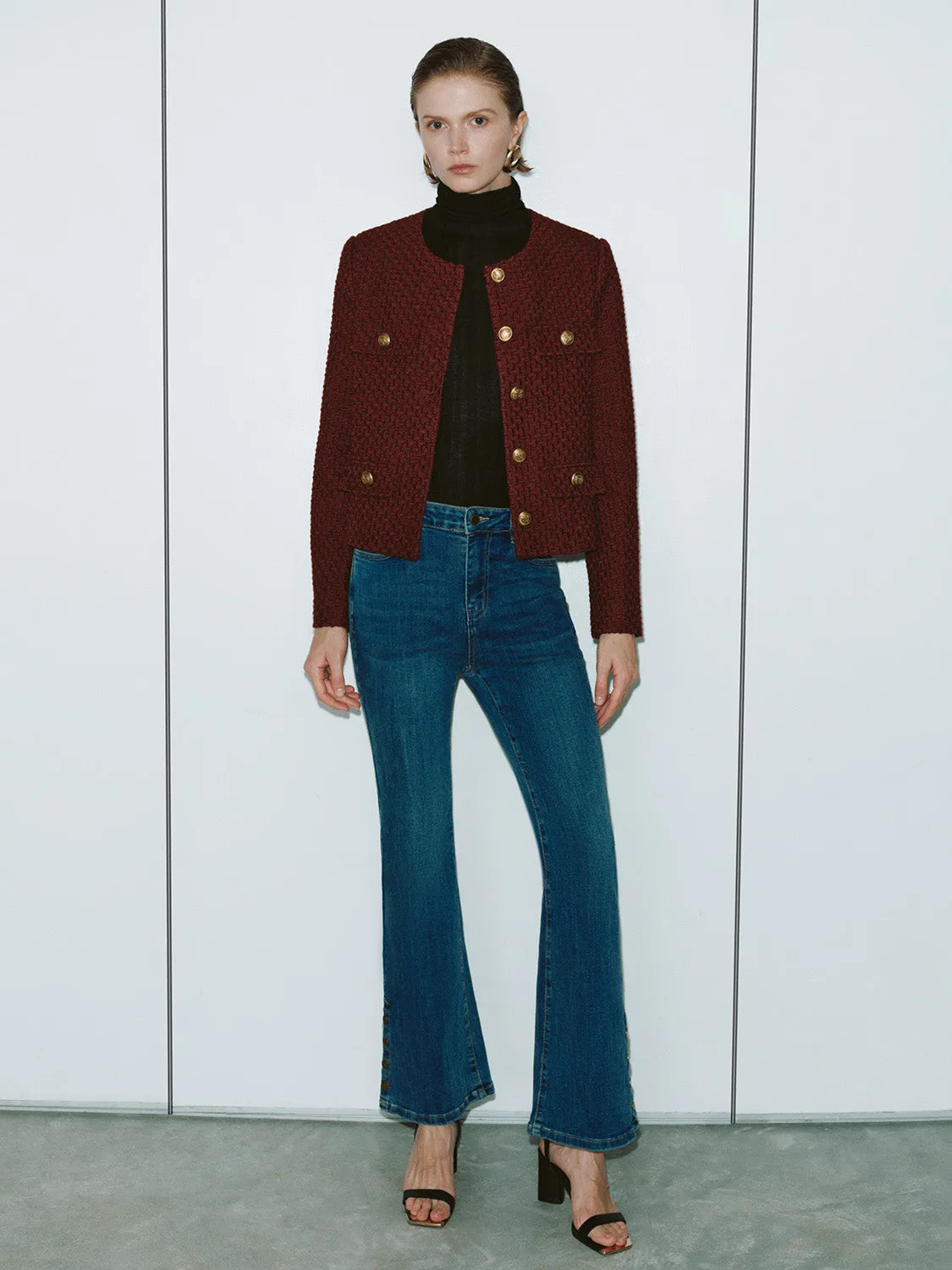 Button Up Tweed Jackets