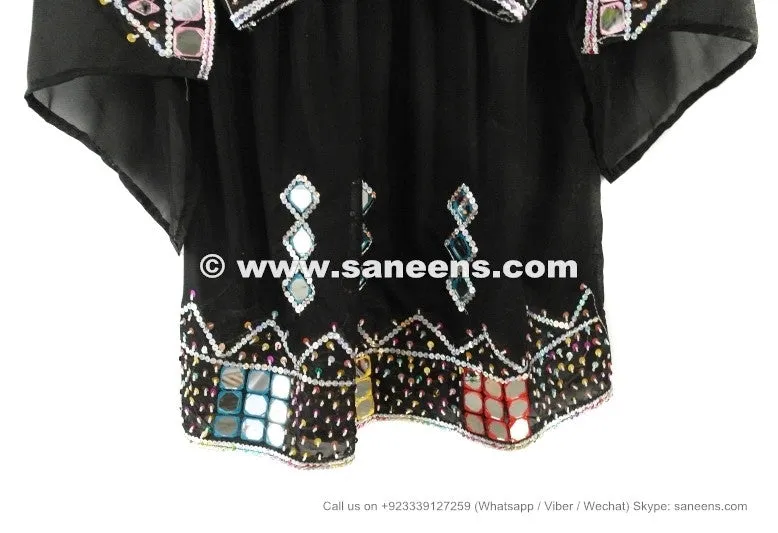 Buy Tribal Eid Dress For Kids In Black Color Wholesale Afghan Frocks In Low Price