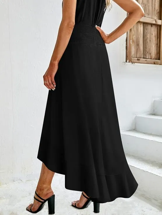BZB Maxi High Low Draped Skirt