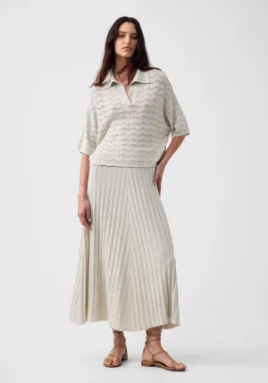 Calista Knit Skirt | Silver