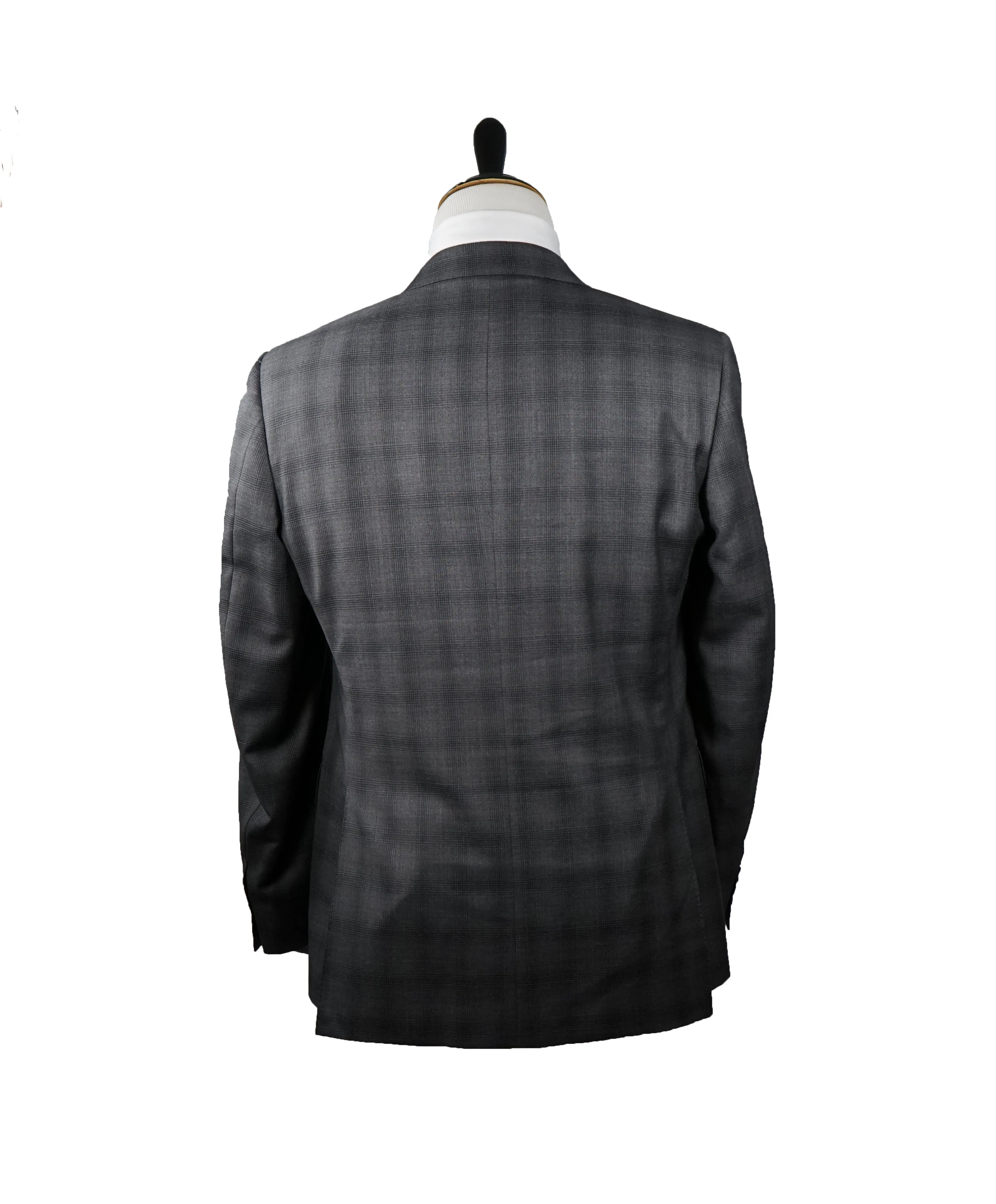 CANALI -  Gray Plaid Notch Lapel Suit - 42R