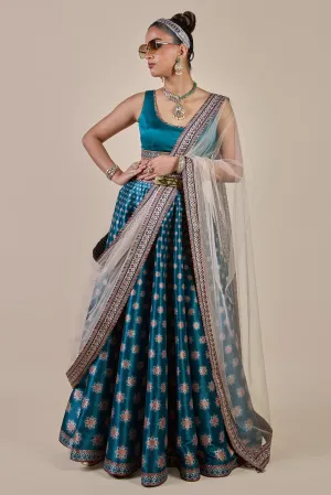 Capri Blue Skirt Set