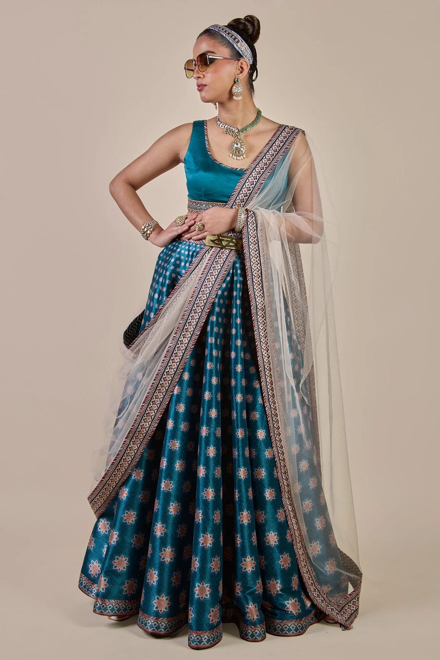 Capri Blue Skirt Set
