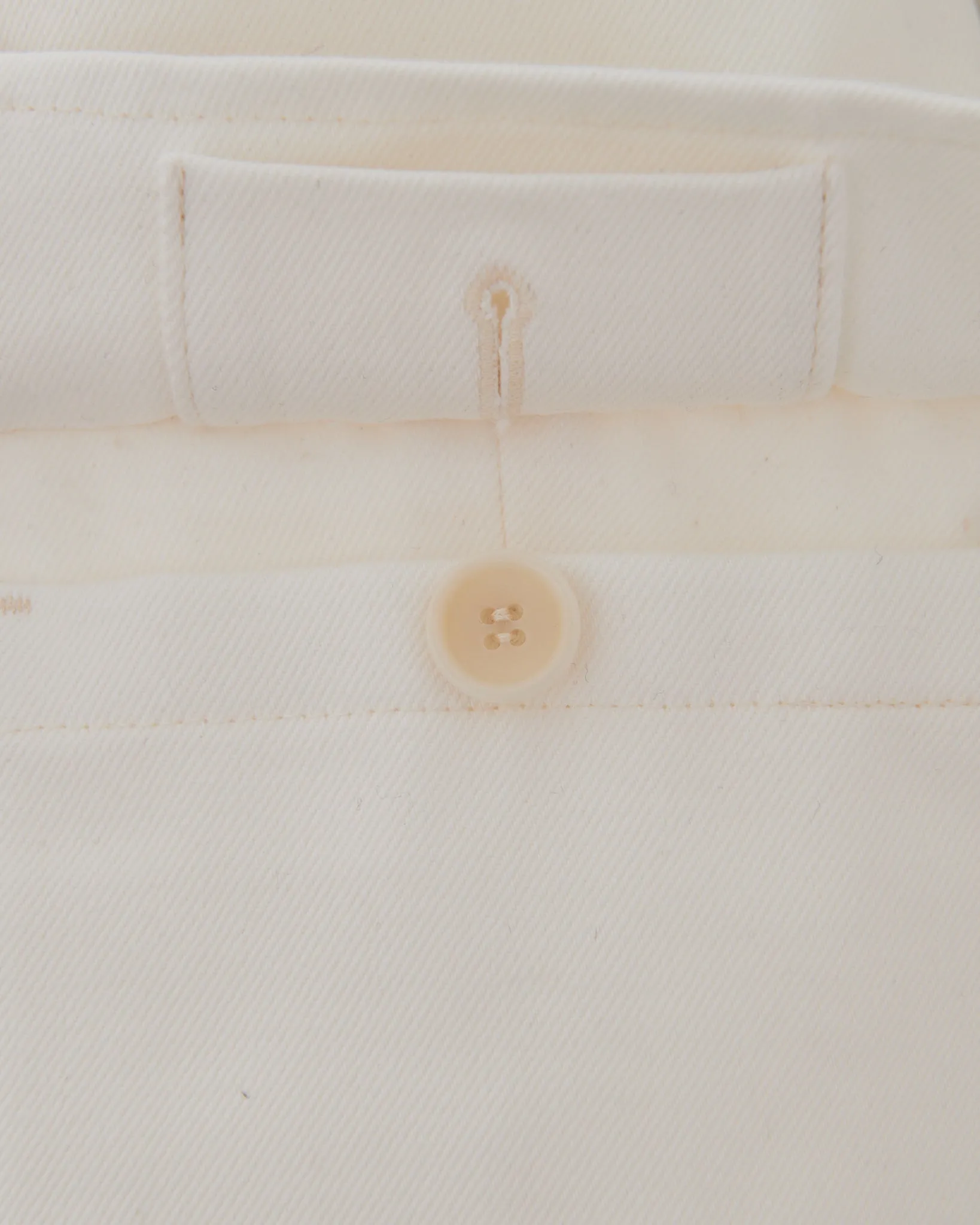 Cargo Pants, Heavyweight White Cotton Denim