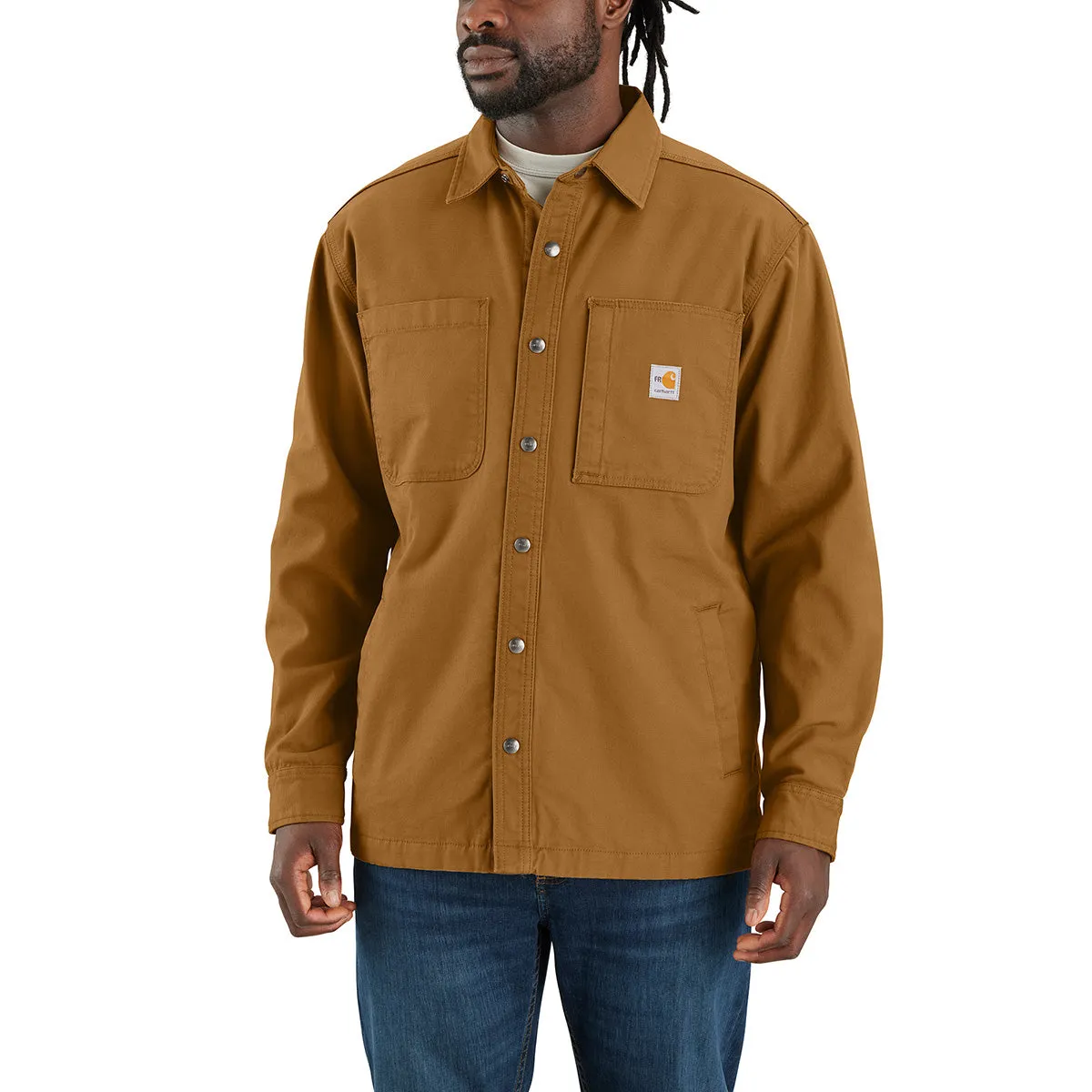 Carhartt 105978 Men's Flame Resistant Rugged Flex Canvas Shirt Jac