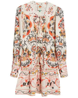 Cashew Mandala Cream Mini Dress