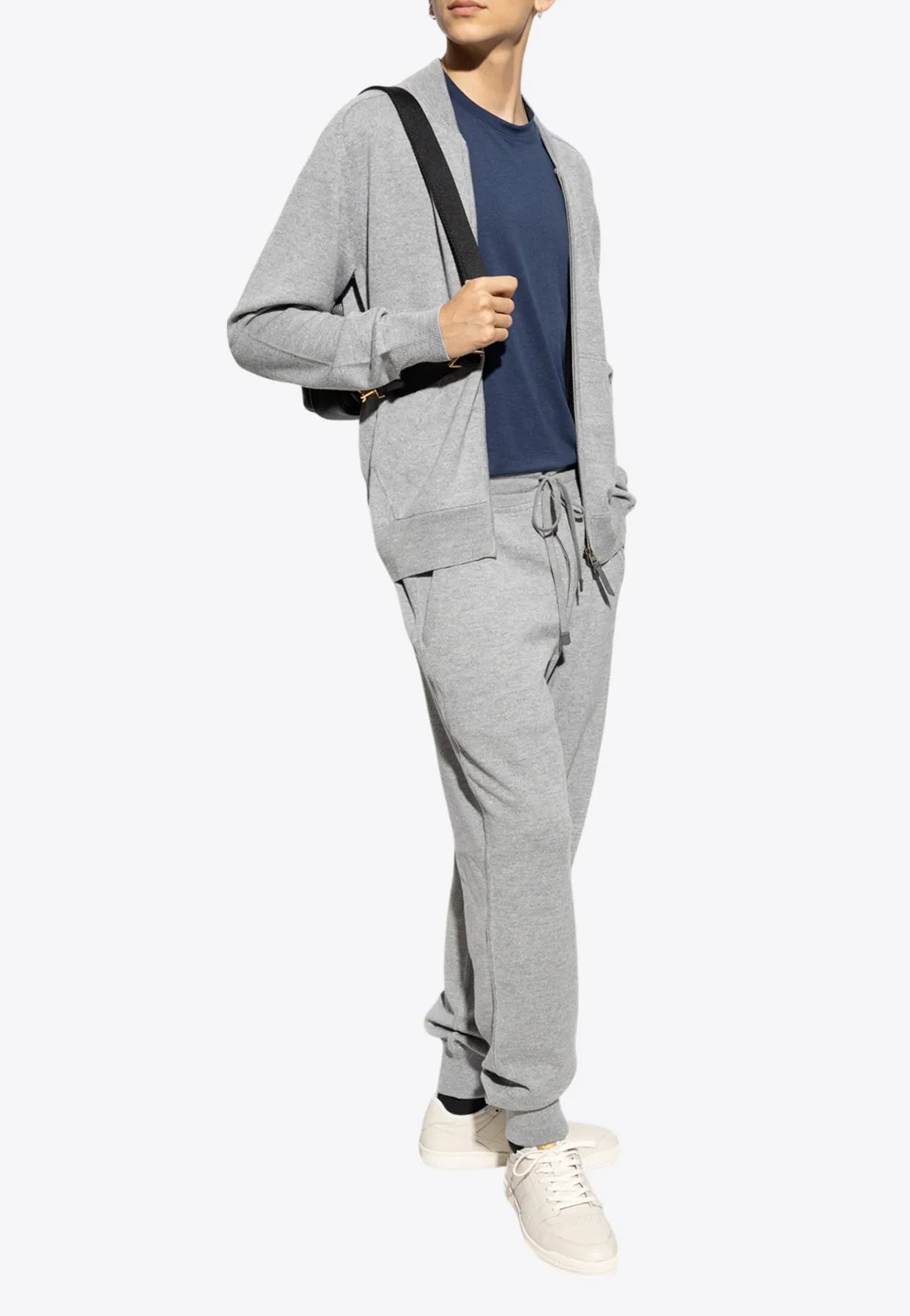 Cashmere-Blend Track Pants