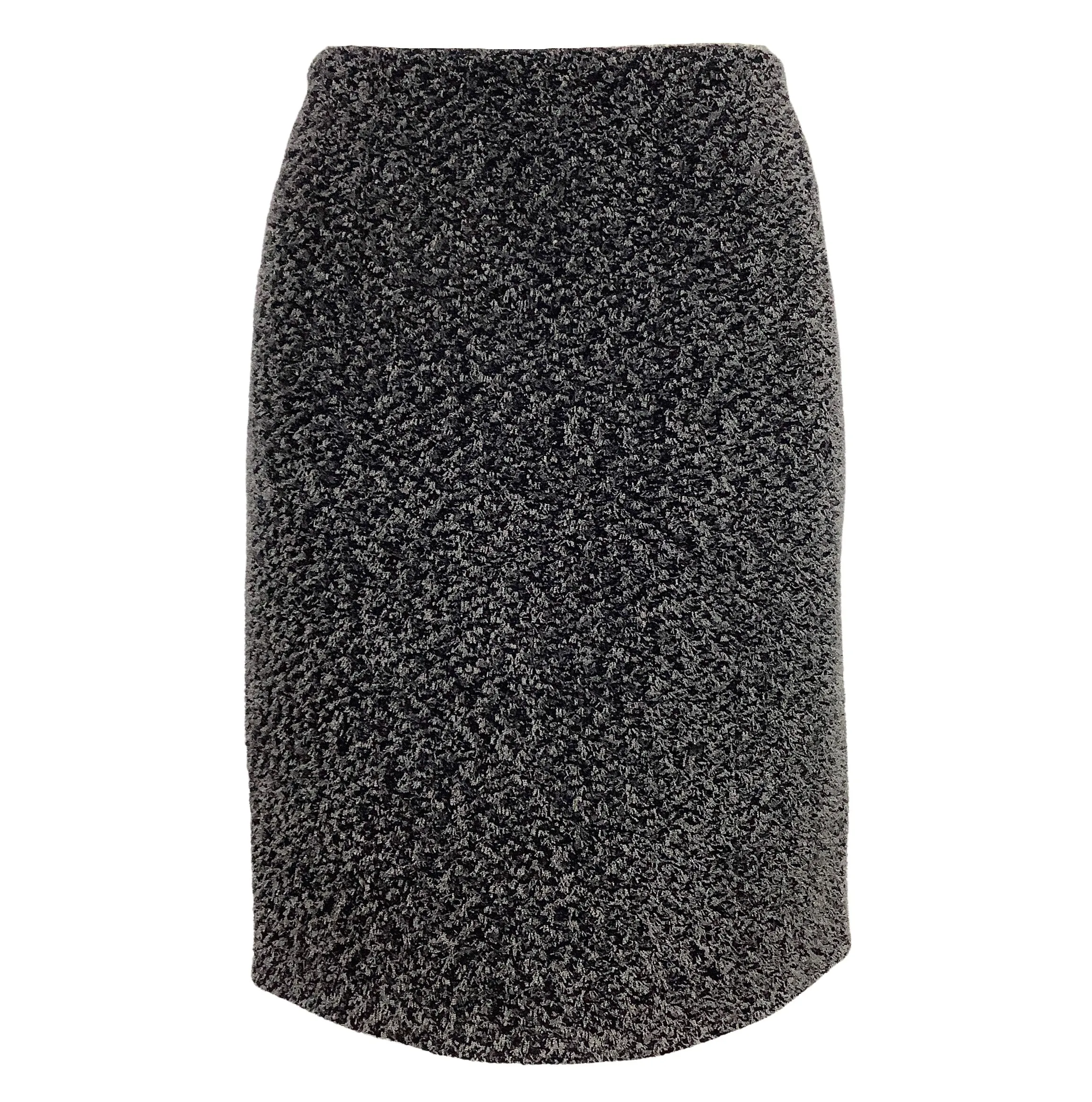Chanel Grey / Black Tweed Boucle Vintage 1994 Skirt