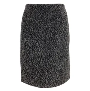 Chanel Grey / Black Tweed Boucle Vintage 1994 Skirt