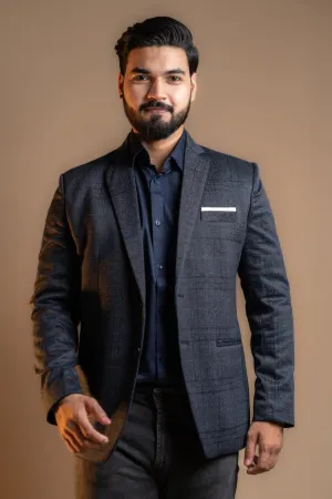 Charcoal Check Classic Blazer