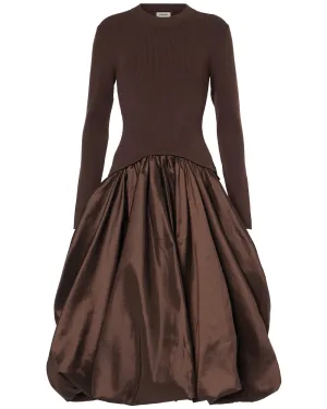 Chocolate Kenlie Mockneck Midi Dress