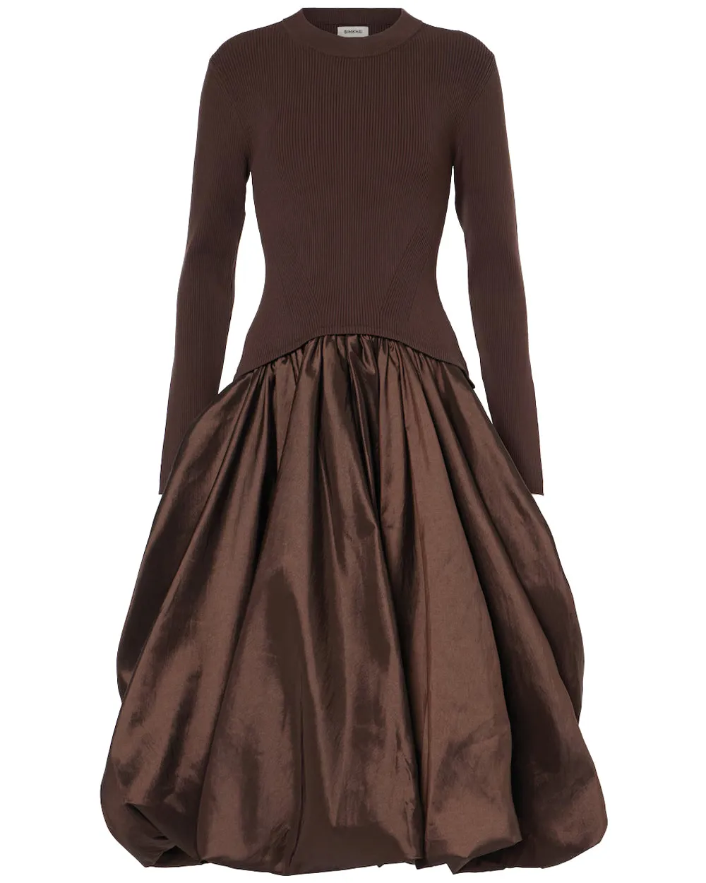 Chocolate Kenlie Mockneck Midi Dress