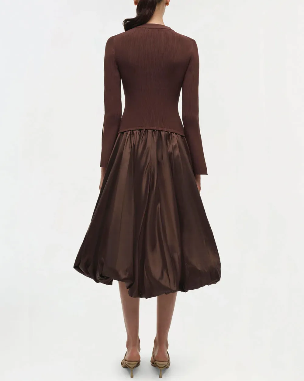 Chocolate Kenlie Mockneck Midi Dress