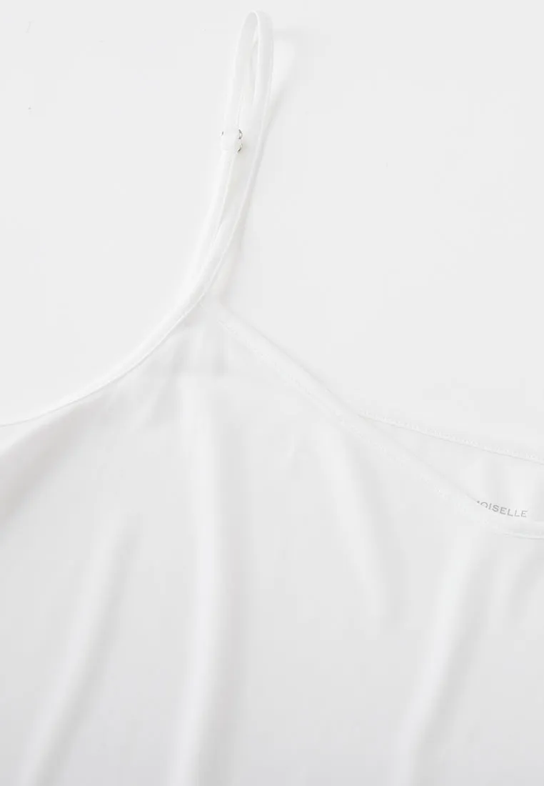 Contrast-trim Pleated-detail Slim-fit Top