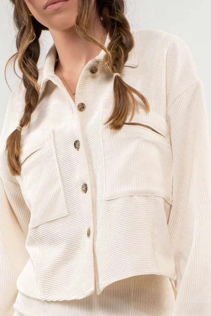 Corduroy Button Up Jacket