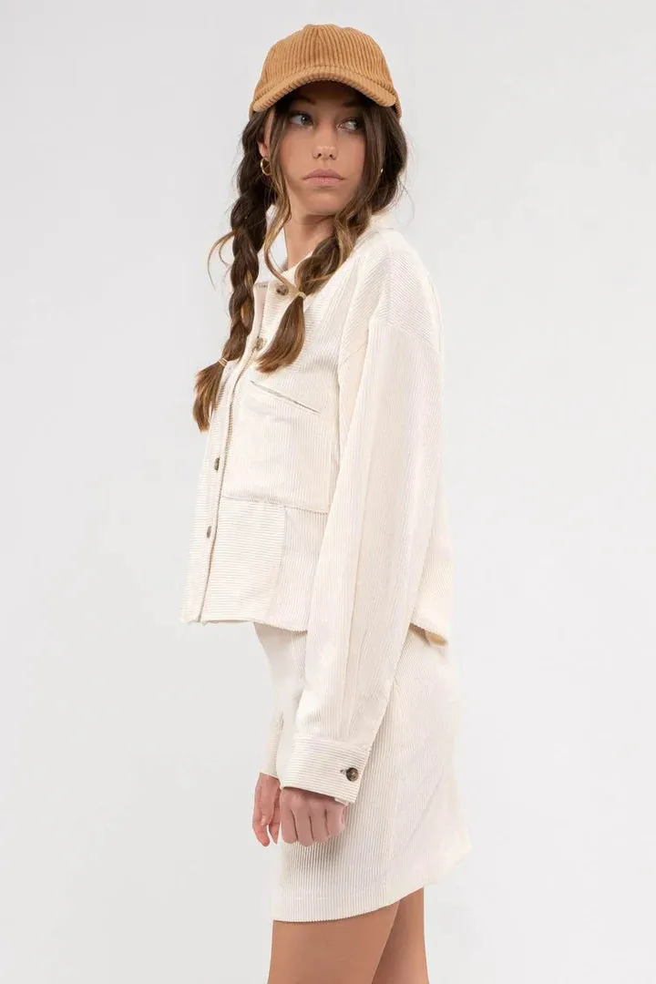 Corduroy Button Up Jacket