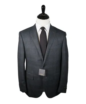 CORNELIANI - Bold Blue & Gray Plaid 17,25 Microns Super 130’s - 40R