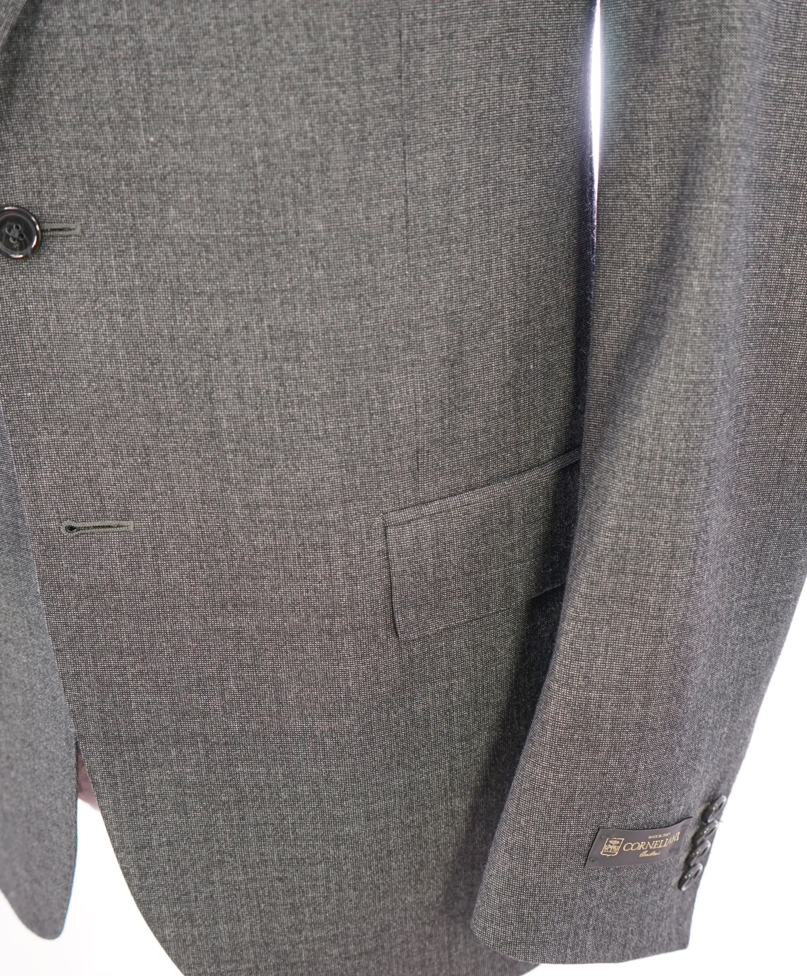 CORNELIANI - Gray "Salt n' Pepper" Super 110's Flannel 18,25 Microns Suit - 46R