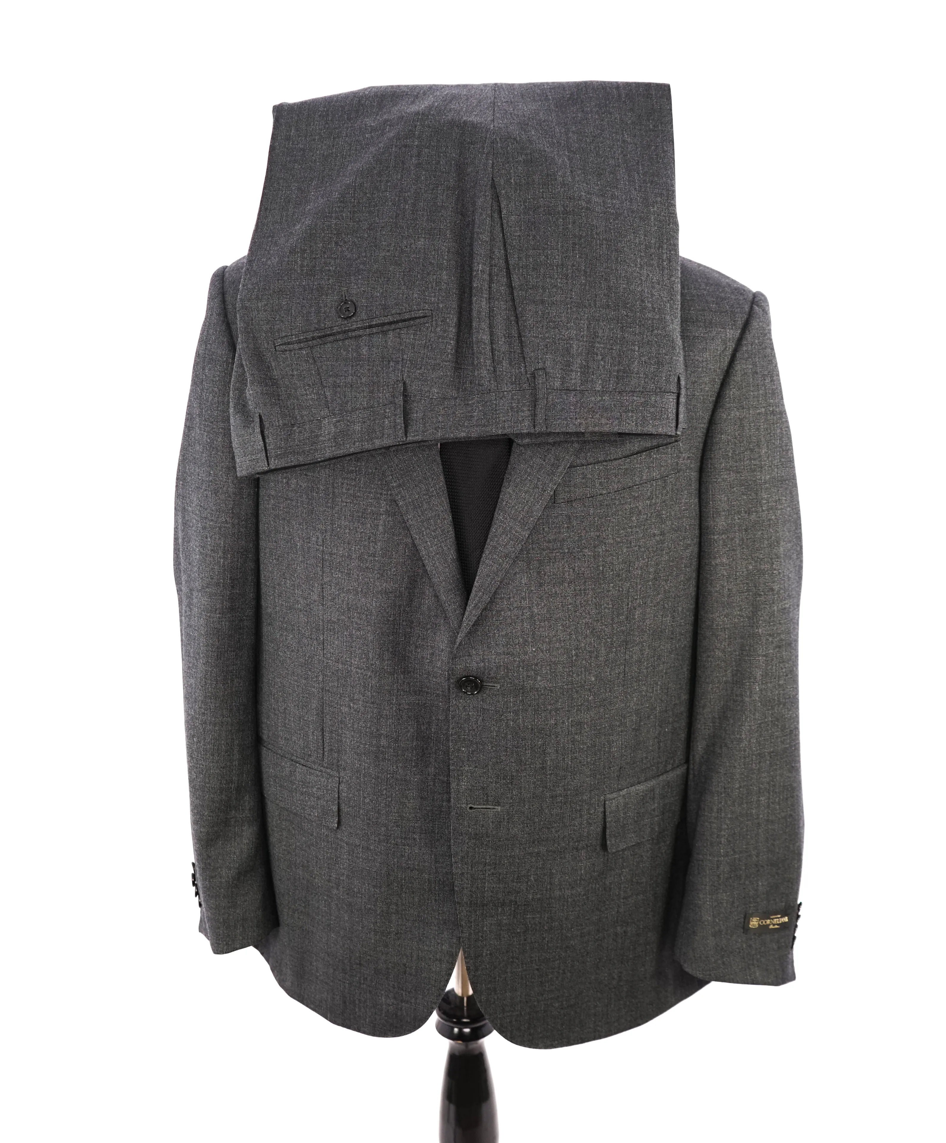 CORNELIANI - Gray "Salt n' Pepper" Super 110's Flannel 18,25 Microns Suit - 46R