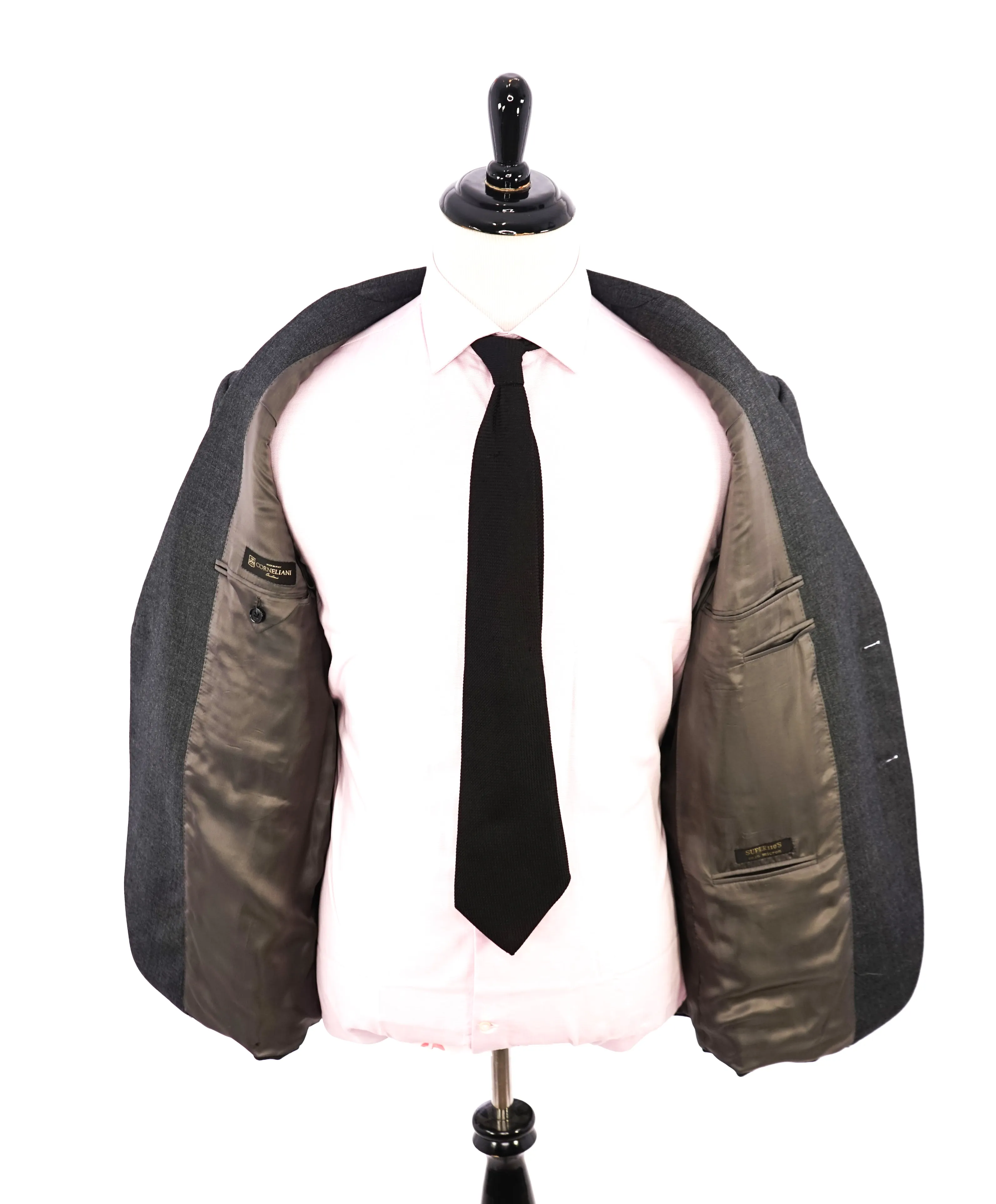 CORNELIANI - Gray "Salt n' Pepper" Super 110's Flannel 18,25 Microns Suit - 46R