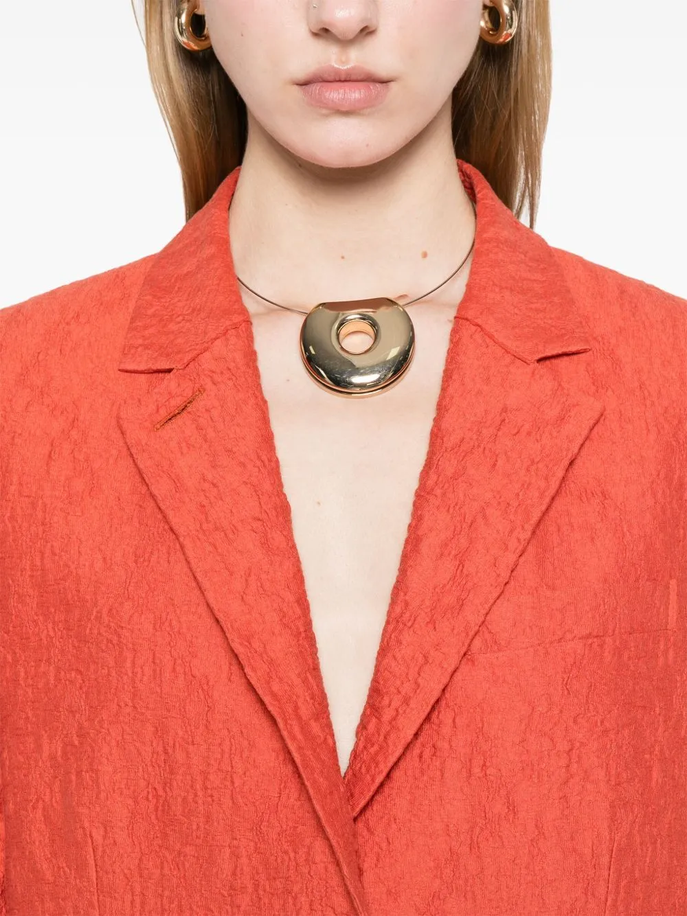 Cotton blend blazer jacket