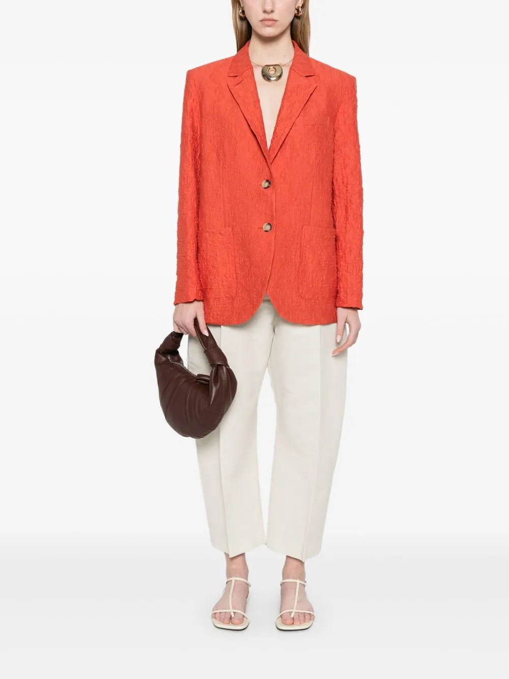 Cotton blend blazer jacket