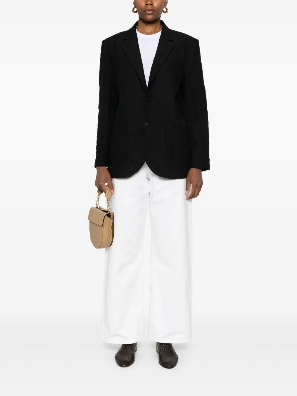 Cotton blend blazer jacket