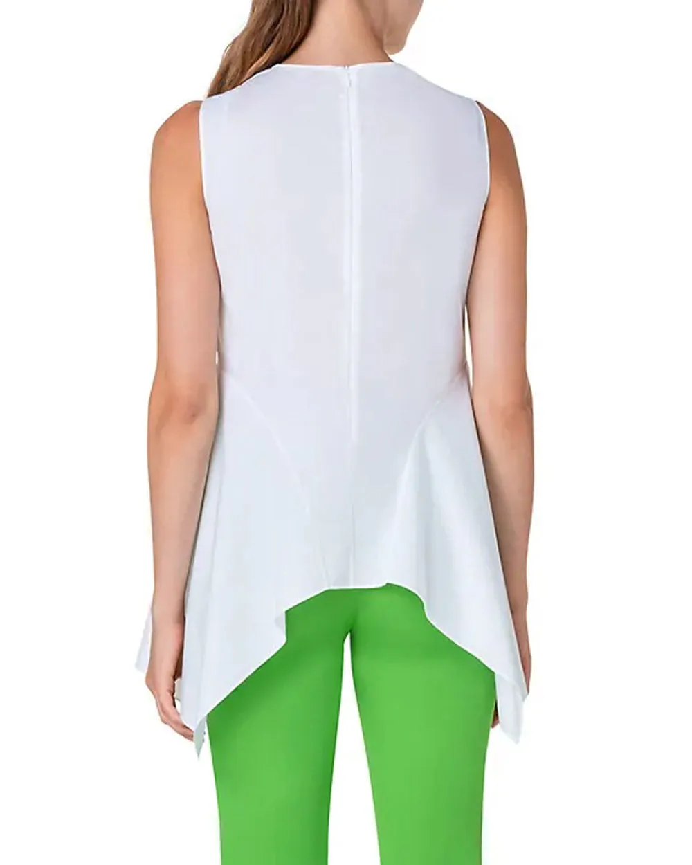 Cream Cotton Handkerchief Peplum Blouse