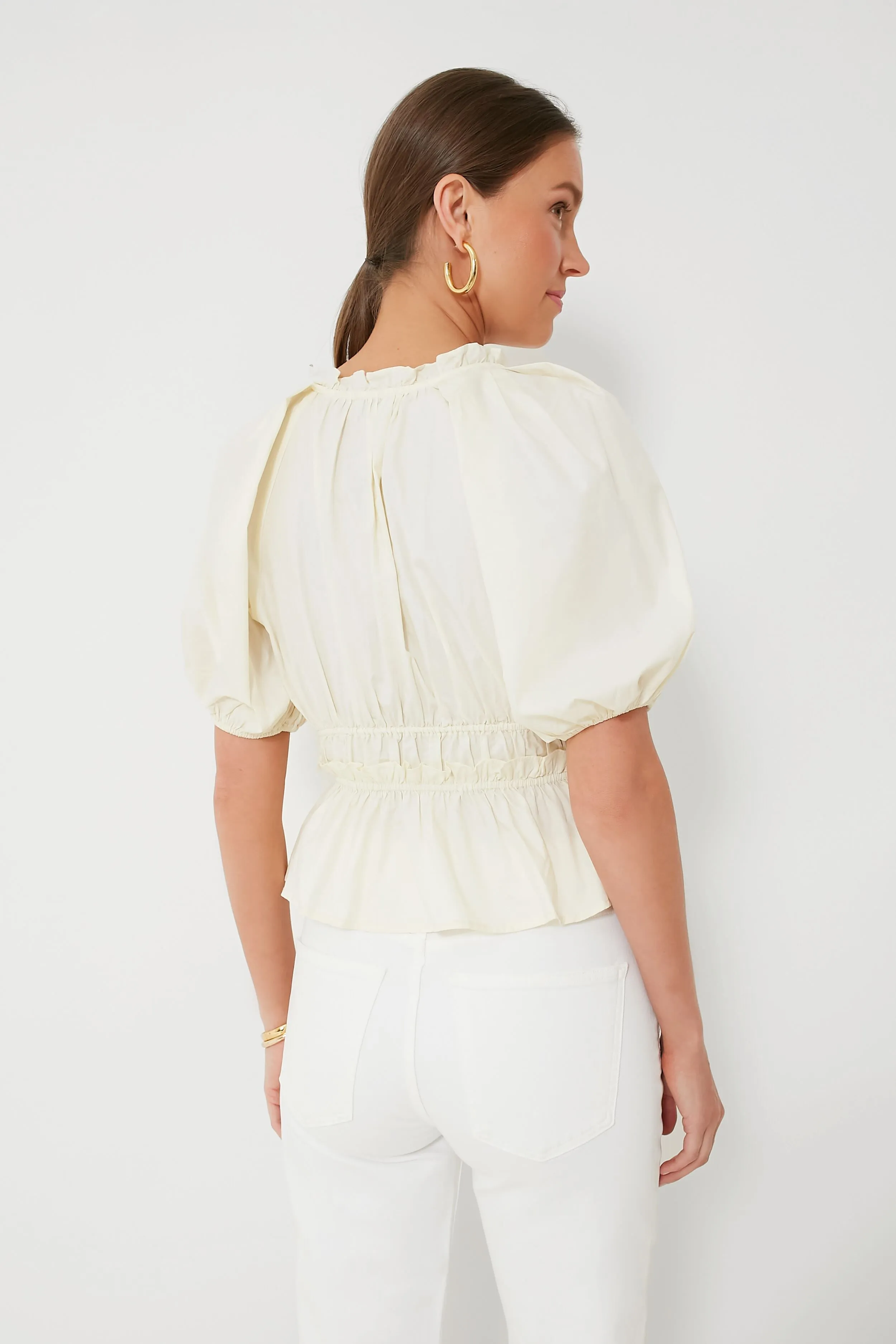 Cream Puff Sleeve Top