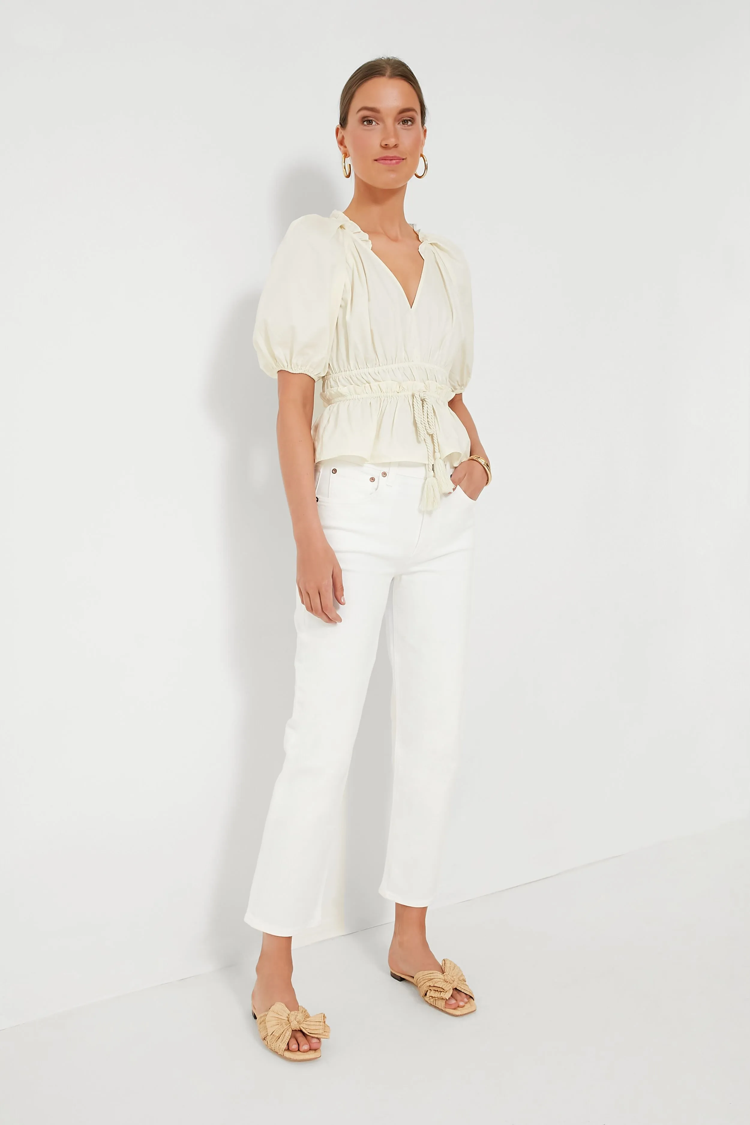 Cream Puff Sleeve Top