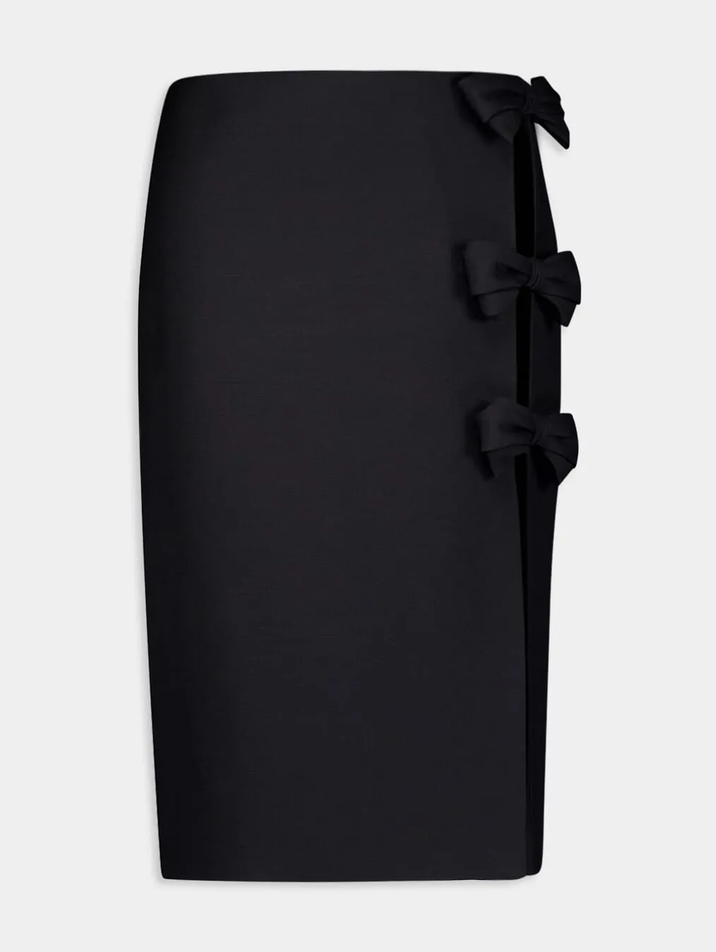 Crepe Couture Bow-Embellished Skirt