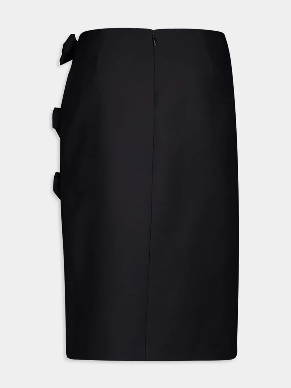 Crepe Couture Bow-Embellished Skirt