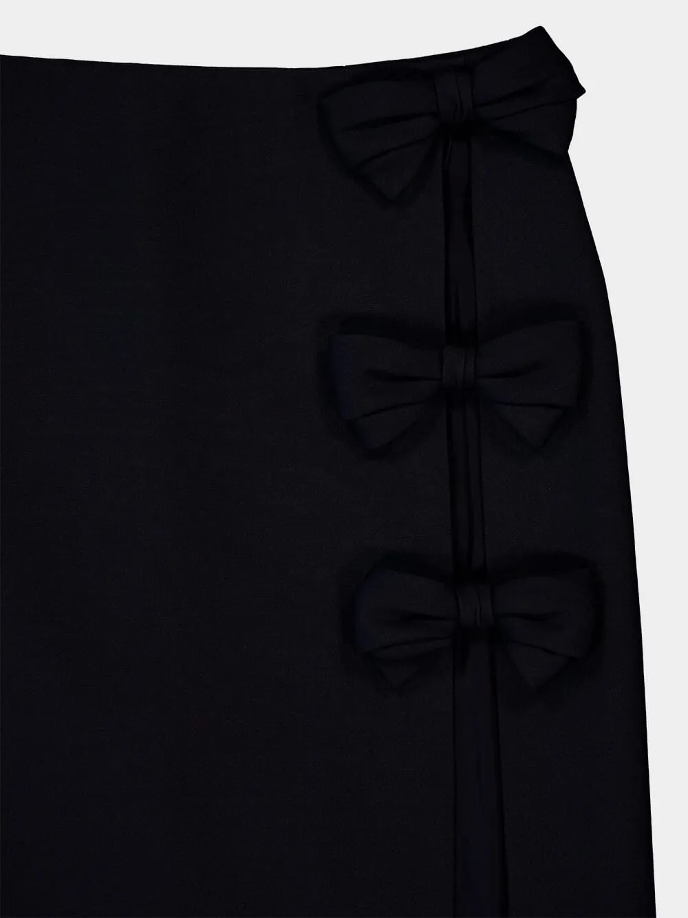 Crepe Couture Bow-Embellished Skirt