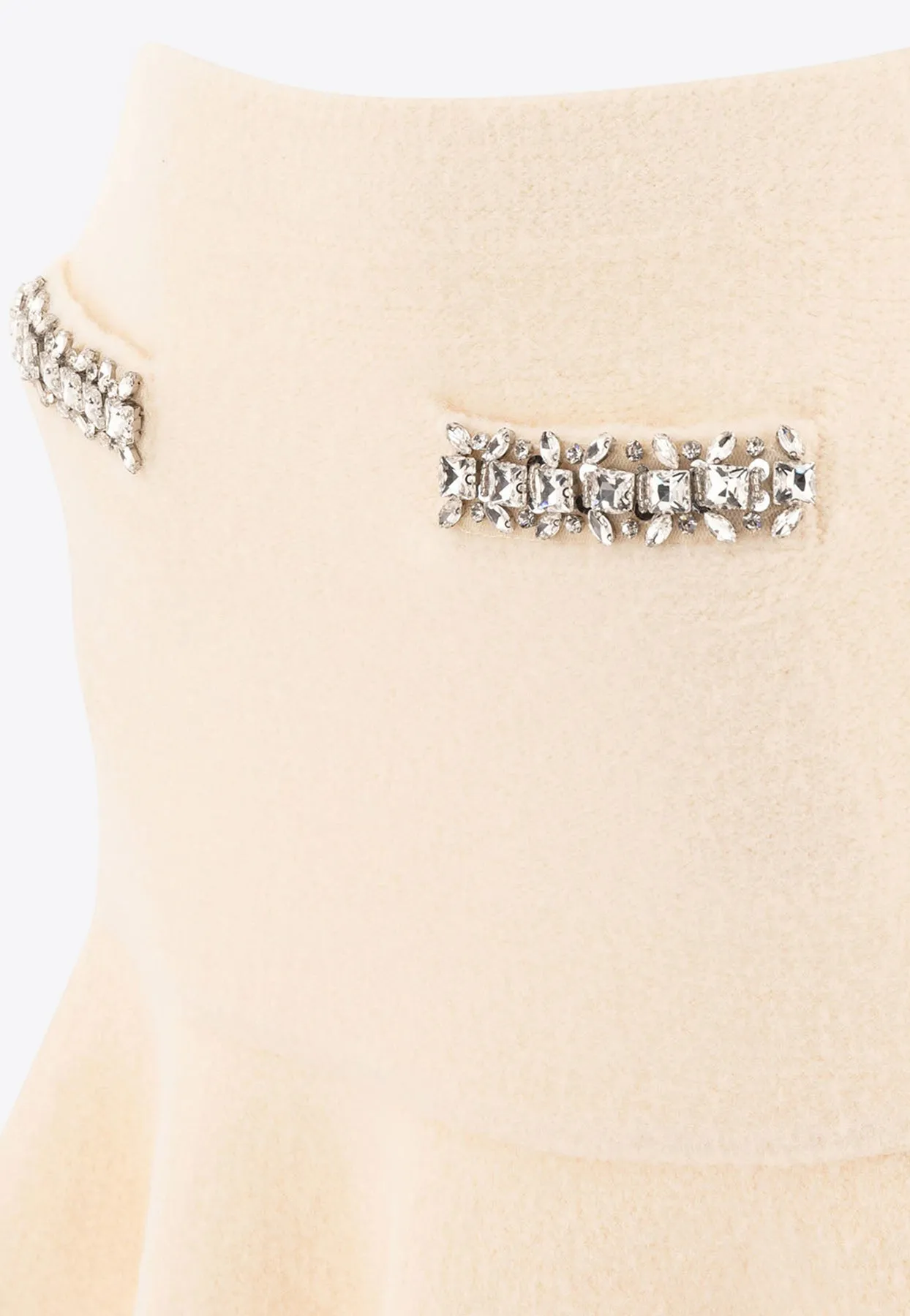 Crystal Embellished Mini Skirt
