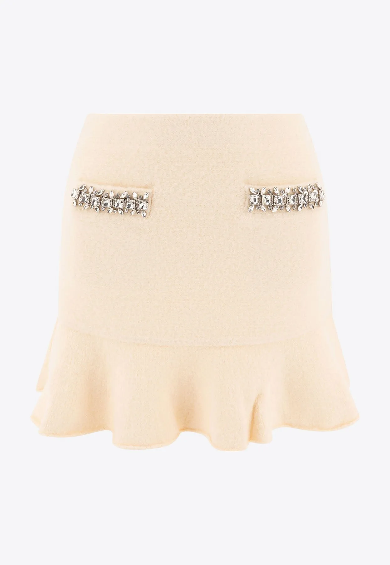 Crystal Embellished Mini Skirt