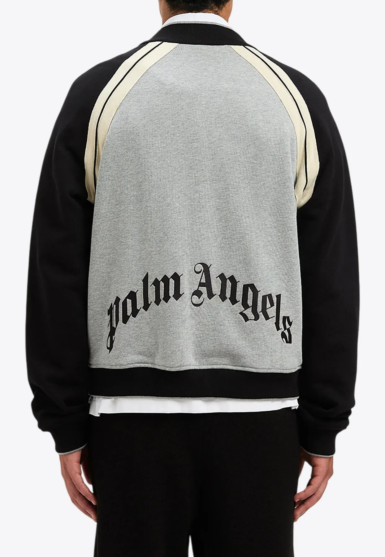 Curved Logo Varsity Bomber Jacket